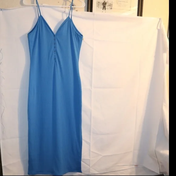SNDYS REVOLVE Georgie Dress in Marlin Blue Size XL Stretch Sexy - Picture 4 of 13